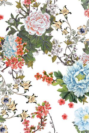 花卉印花华亿平台图片