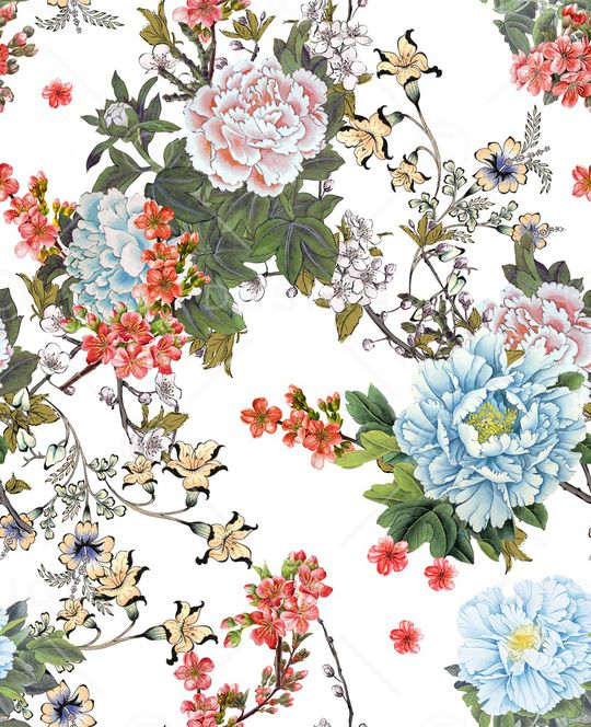 花卉印花华亿平台图片