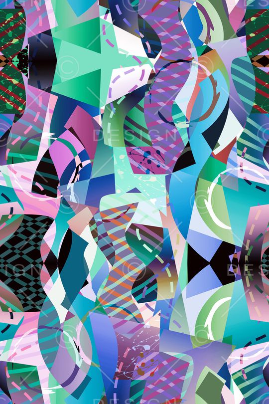 抽象印花华亿平台图片