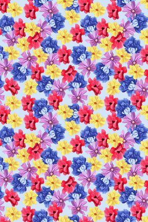 手绘花卉印花华亿平台图片