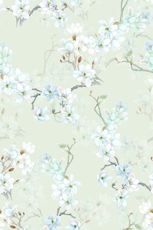 玉兰花印花华亿平台图片