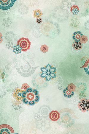 民族花卉印花华亿平台图片