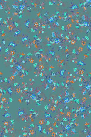 手绘花卉印花华亿平台图片