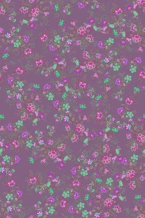 手绘花卉印花华亿平台图片