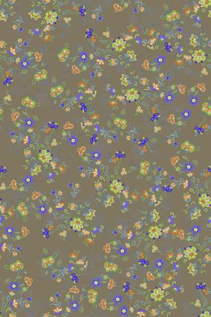 手绘花卉印花华亿平台图片