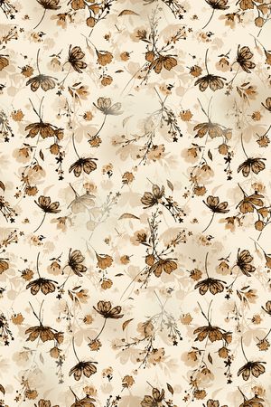 手绘花卉印花华亿平台图片