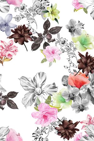 花卉印花华亿平台图片