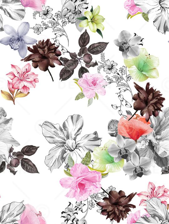 花卉印花华亿平台图片