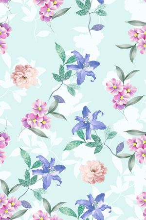 花卉印花华亿平台图片