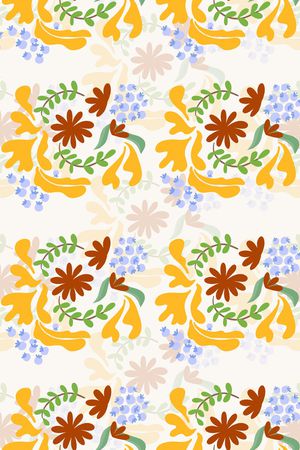 抽象花卉印花华亿平台图片