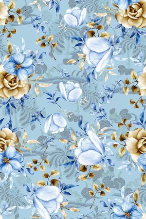 青花瓷印花华亿平台图片