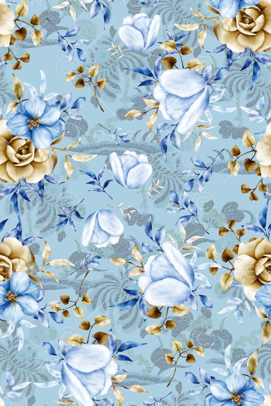 青花瓷印花华亿平台图片