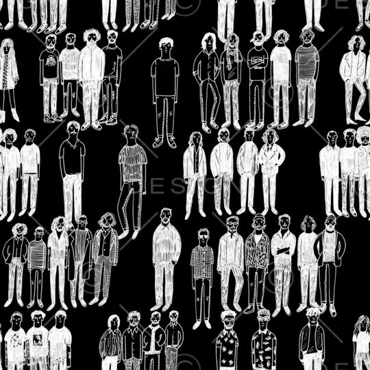 卡通人物印花华亿平台图片