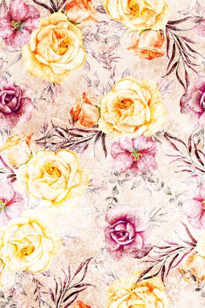 抽象花卉印花华亿平台图片