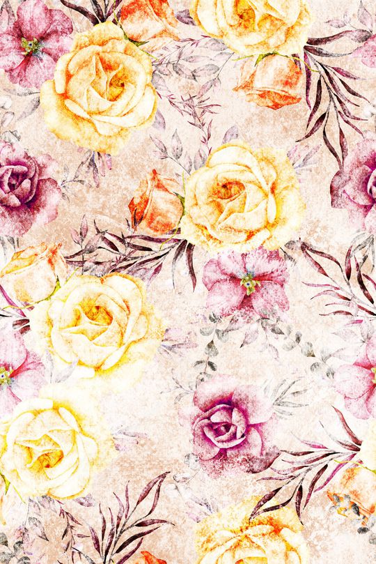 抽象花卉印花华亿平台图片