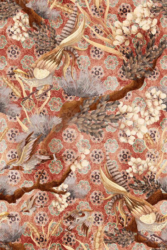 中国风印花华亿平台图片