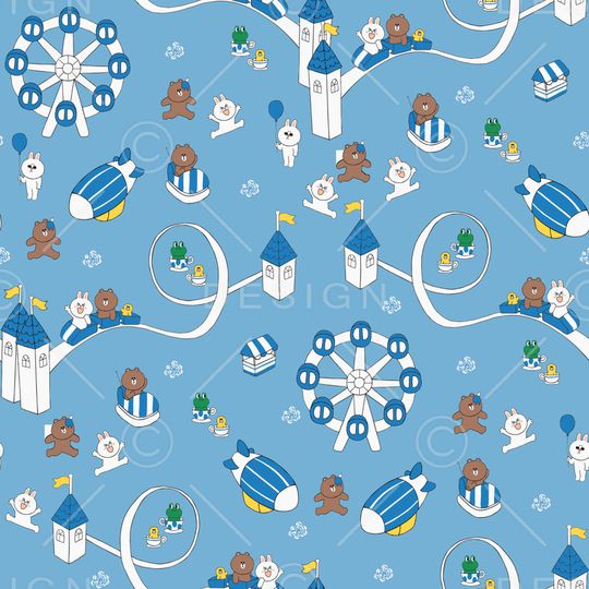 卡通动物印花华亿平台图片