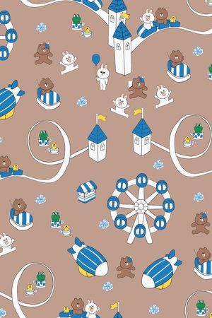 卡通动物印花华亿平台图片