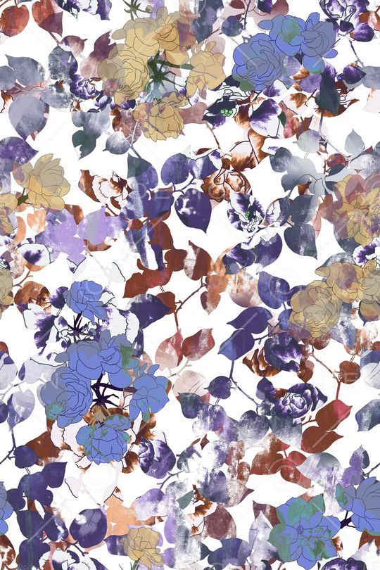 满版散花印花华亿平台图片