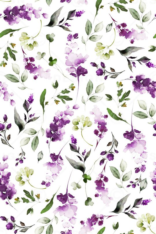 水彩花卉印花华亿平台图片