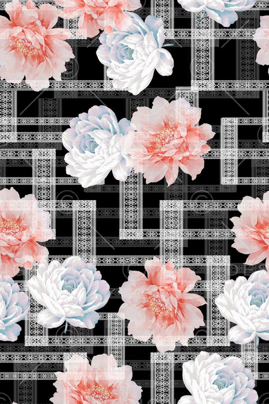 花卉印花华亿平台图片