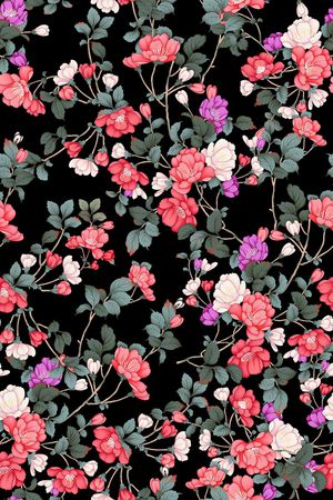 花卉印花华亿平台图片