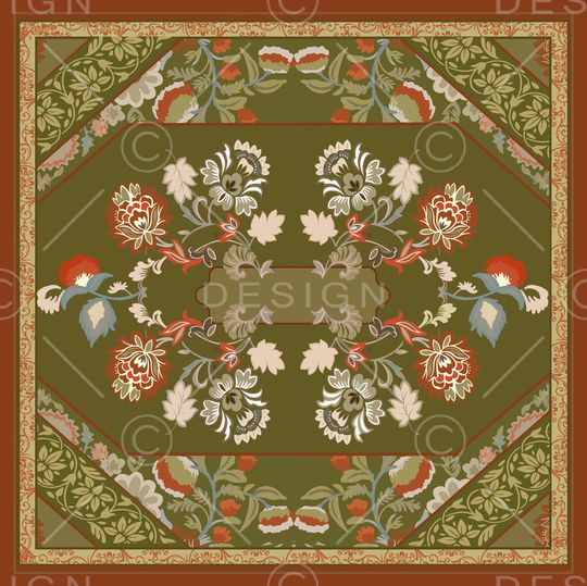 卷草印花华亿平台图片