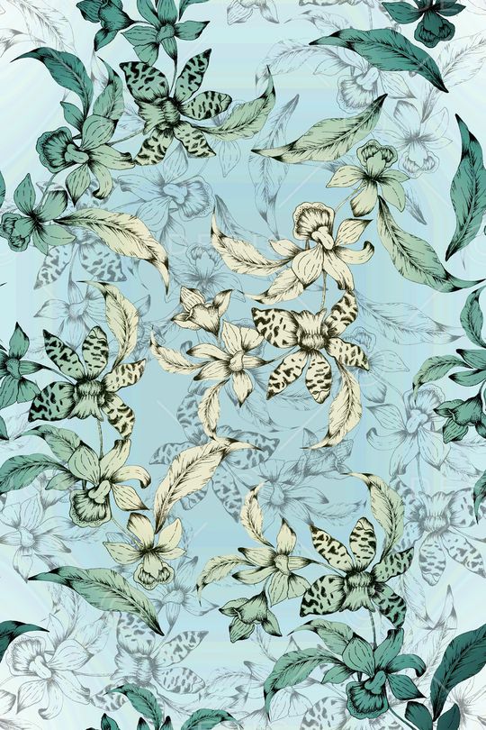 绿植树叶印花华亿平台图片