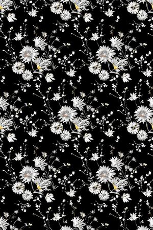 手绘花卉印花华亿平台图片