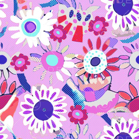 花卉印花华亿平台图片