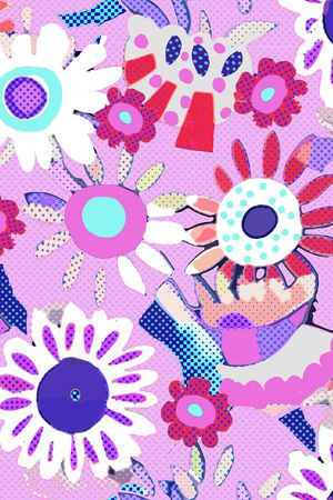 花卉印花华亿平台图片