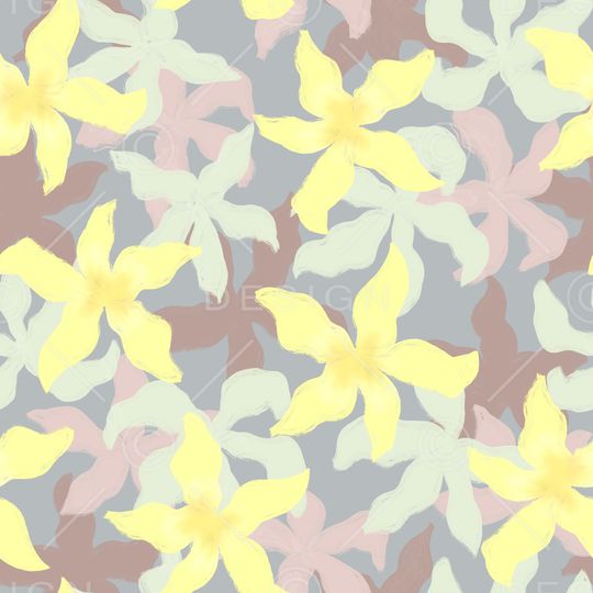 手绘花卉印花华亿平台图片