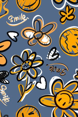 笑脸印花华亿平台图片