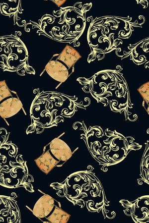 中国风印花华亿平台图片