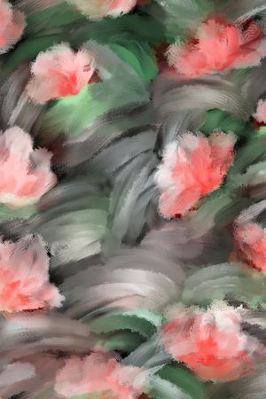 手绘花卉印花华亿平台图片