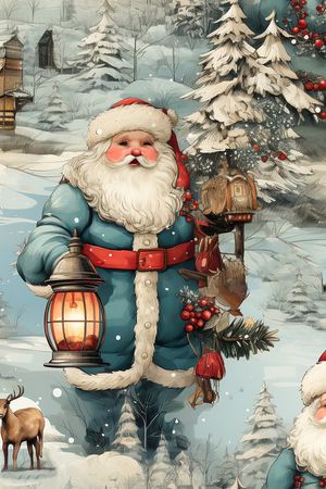 圣诞老人印花华亿平台图片