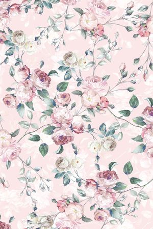 手绘花卉印花华亿平台图片