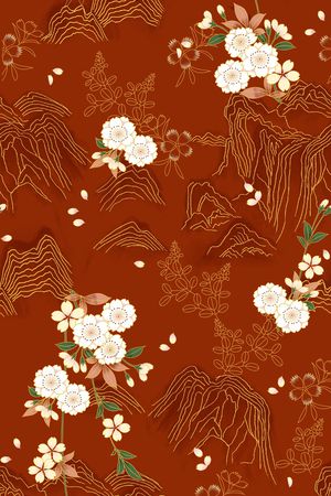 中国风印花华亿平台图片