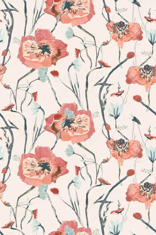 花卉印花华亿平台图片