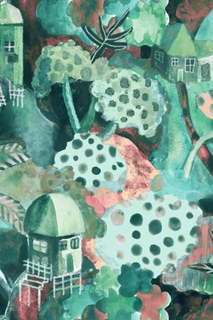 水彩印花华亿平台图片