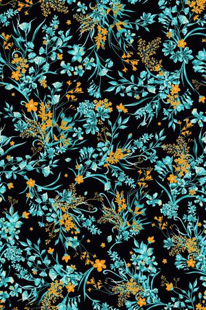 手绘花卉印花华亿平台图片