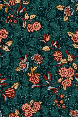 花卉印花华亿平台图片