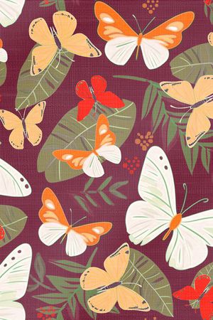 蝴蝶印花华亿平台图片