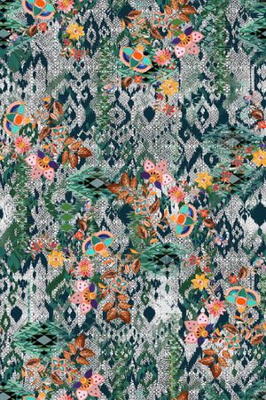 复古印花华亿平台图片