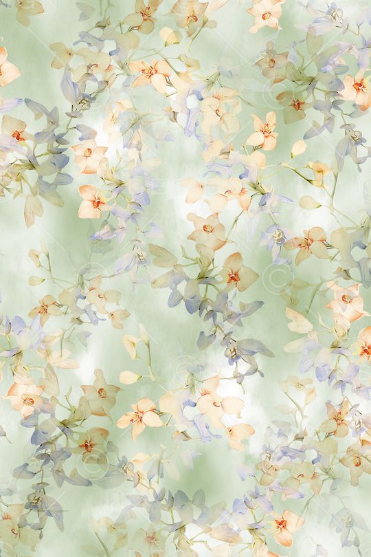 手绘花卉印花华亿平台图片