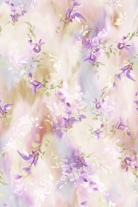 手绘花卉印花华亿平台图片