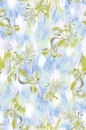 手绘花卉印花华亿平台图片