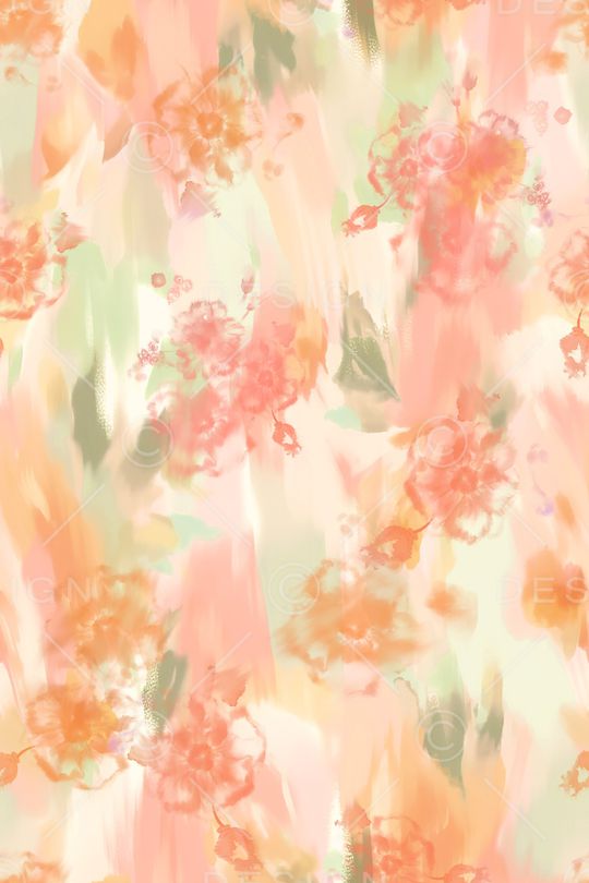 手绘花卉印花华亿平台图片