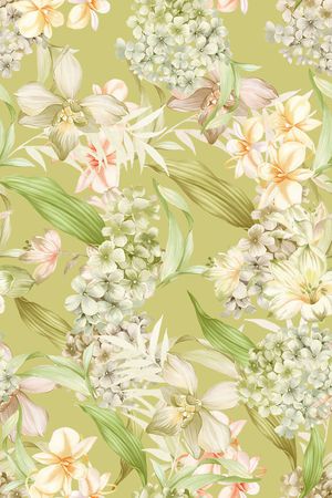 绣球花印花华亿平台图片