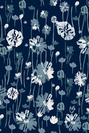 水彩花卉印花华亿平台图片